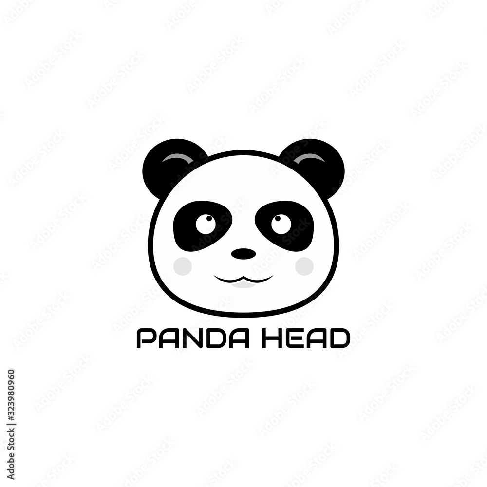 Fototapeta premium panda head logo design vector