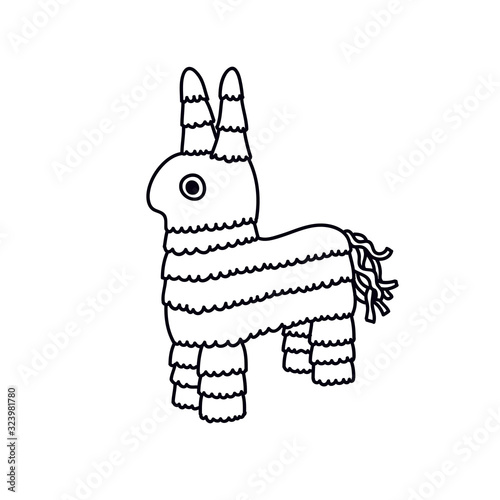 pinata doodle icon, vector illustration