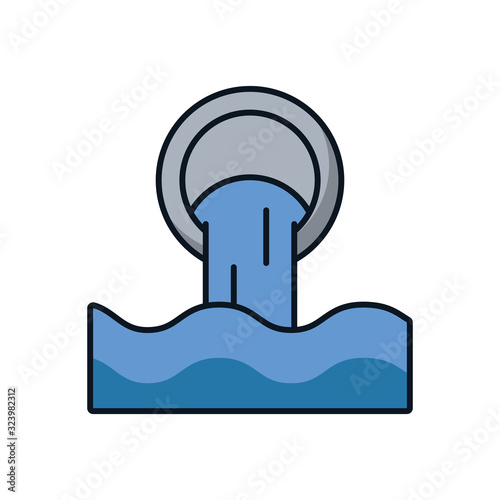 water drain industry isolated icon
