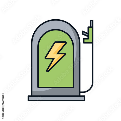 station service ecology isolated icon