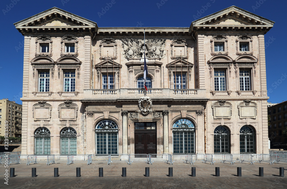 Historical city hall of Marseille, France