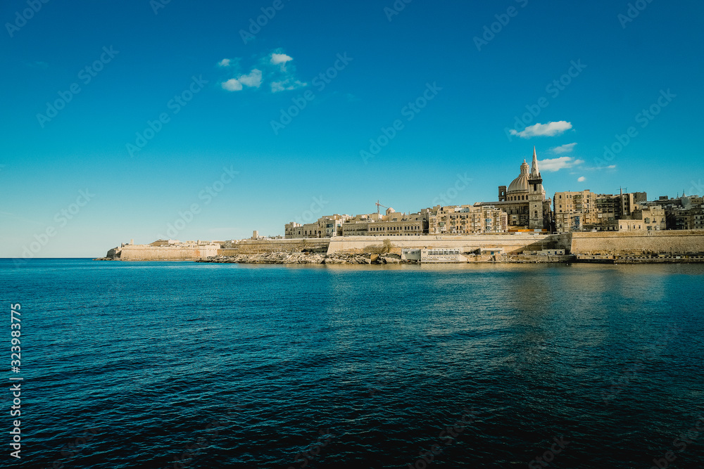 Naklejka premium Three cities harbour