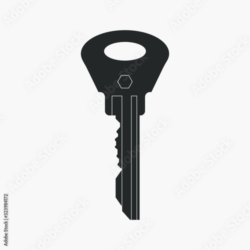 Vector Key icon on white ba...