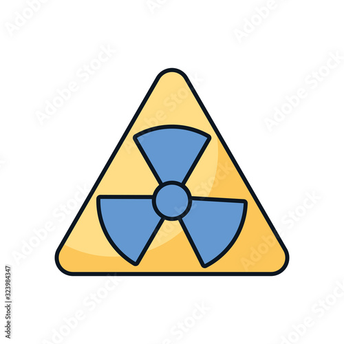 nuclear symbol caution isolated icon