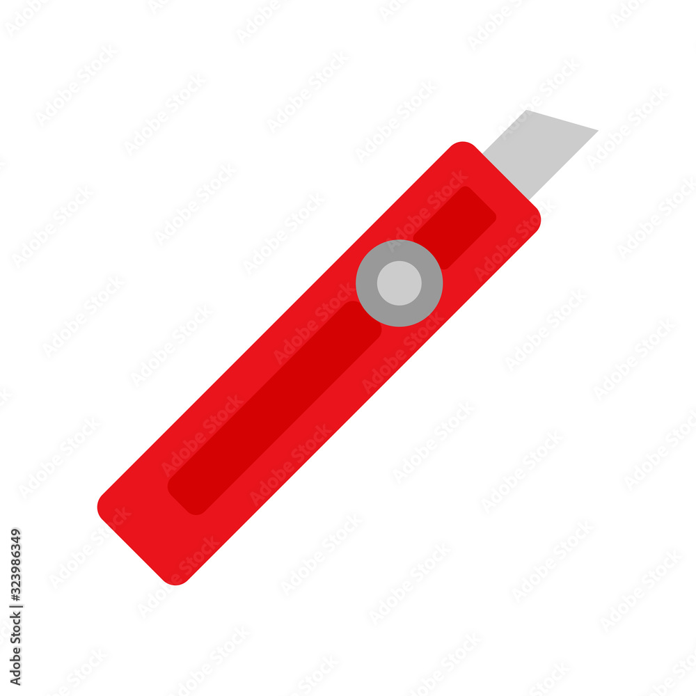 Vector simple icon of cutter knife. Modern concept design. Isolated vector sign symbol Vector simple icon of cutter knife. Modern concept design. Isolated vector sign symbol