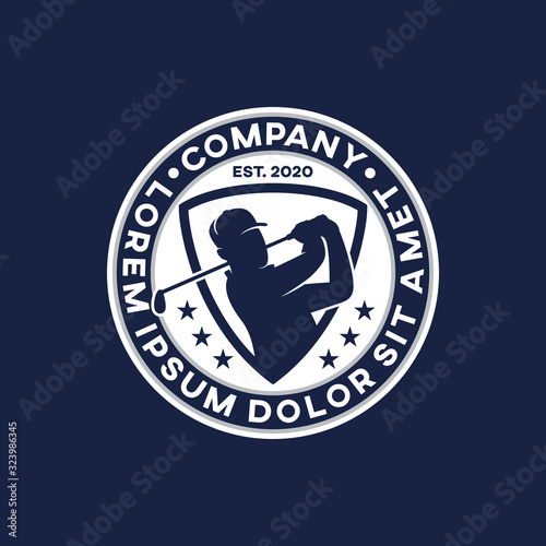 Modern golf for police logo. Vector illustration.