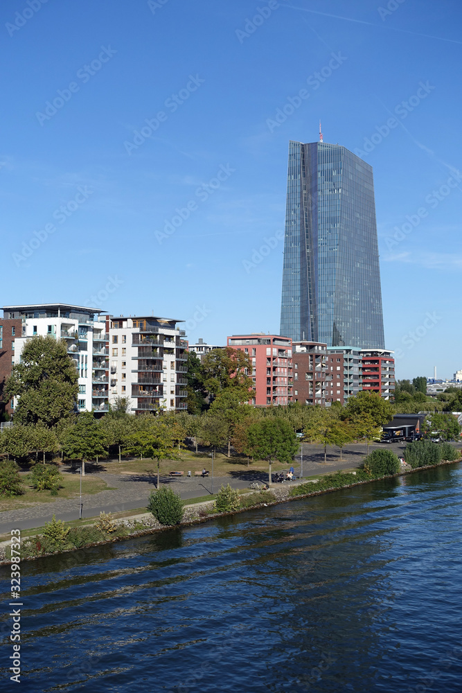 Main und EZB in Frankfurt