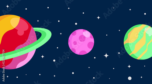 Outer space background illustration vector