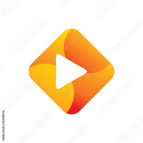 Free Download diamond color play media logo design - GFXLoad