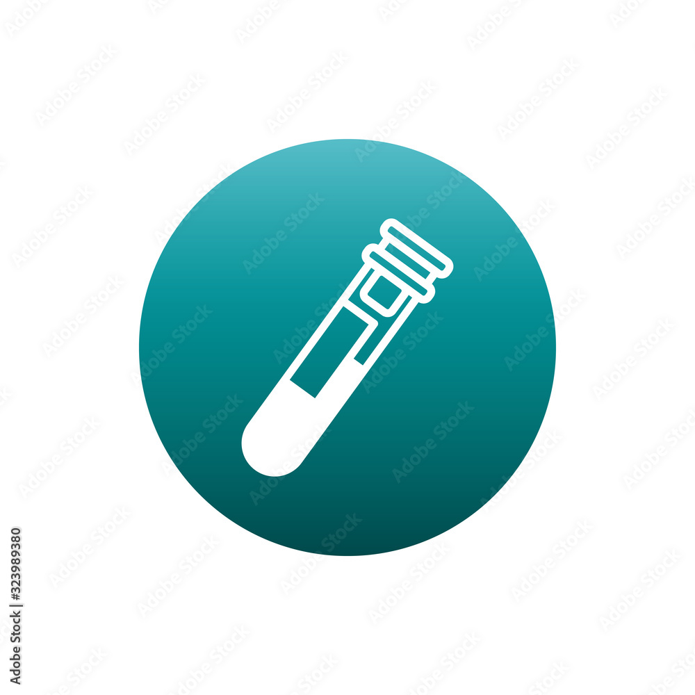 Isolated chemistry bottle block gradient style icon vector design Isolated chemistry bottle block gradient style icon vector design