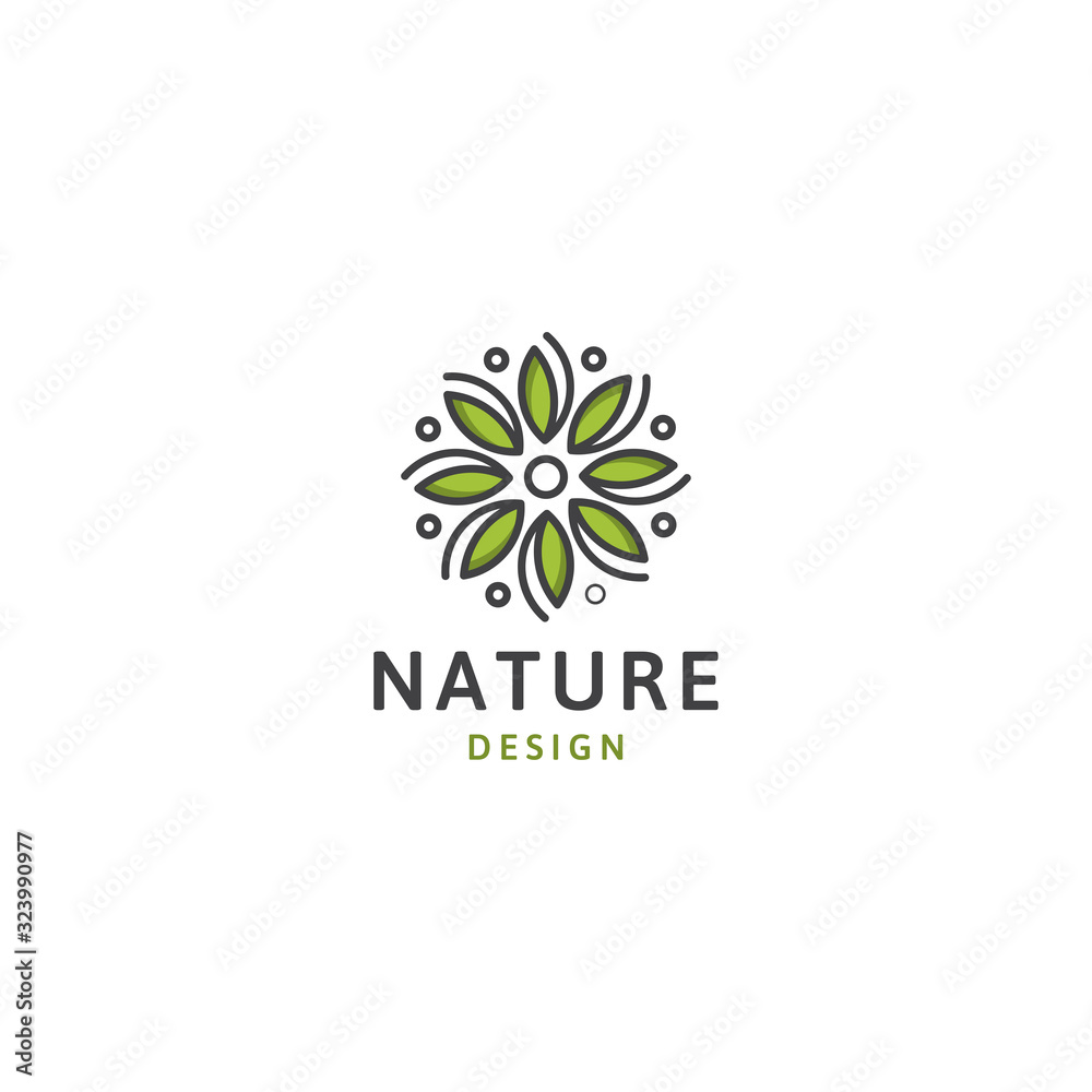 Nature Leaf Logo Inspiration Vector Illustration