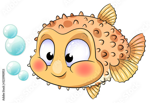 Niedlicher Fisch - Vektor-Illustration
