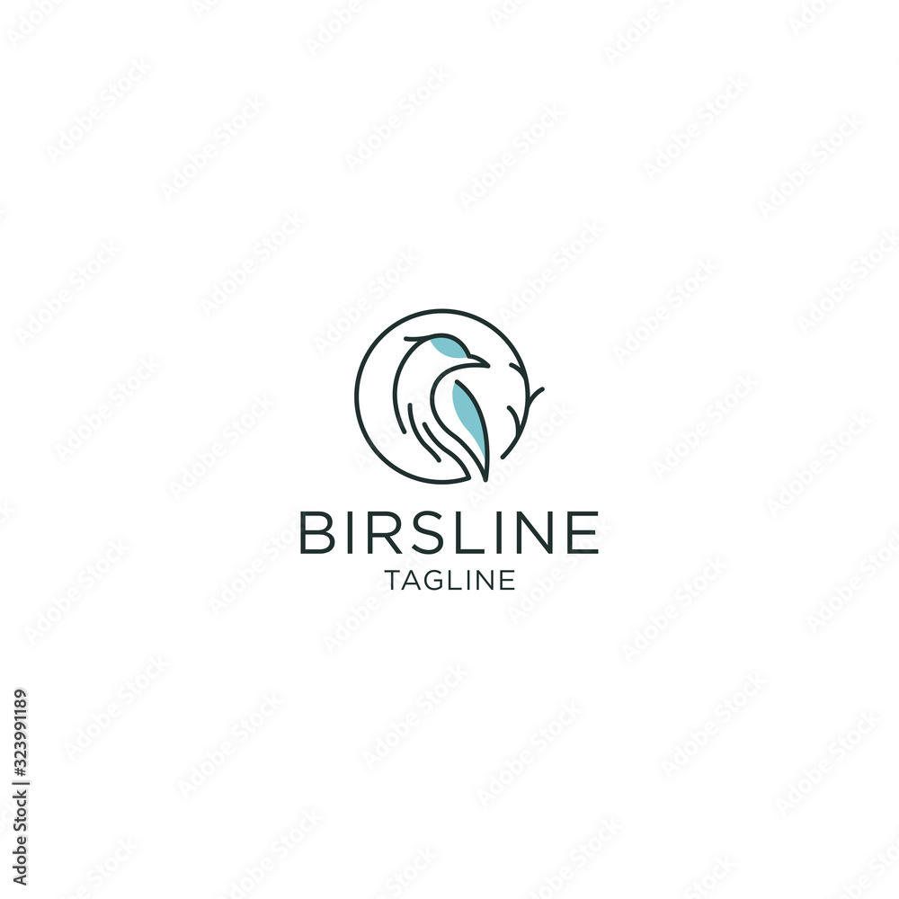 Fototapeta premium Birds Liner Logo Template - Vector