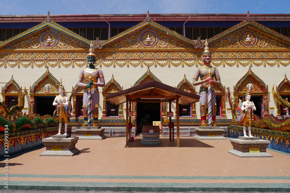 Georg Town Penang Thailändischer Tempel schlafender Buddha Georg Town Penang Thailändischer Tempel schlafender Buddha