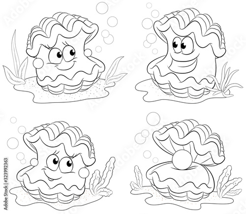 Niedliche Muscheln - Vektor-Illustration