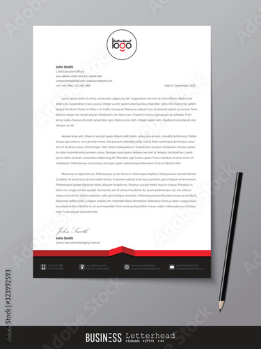 Letterhead modern design template and mockup minimalist style vector bundle. set design for business or letter layout, brochure, template, newsletter, document or presentation and other.