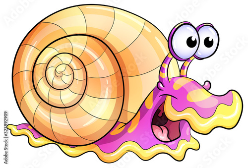 Niedliche Schnecke- Vektor-Illustration