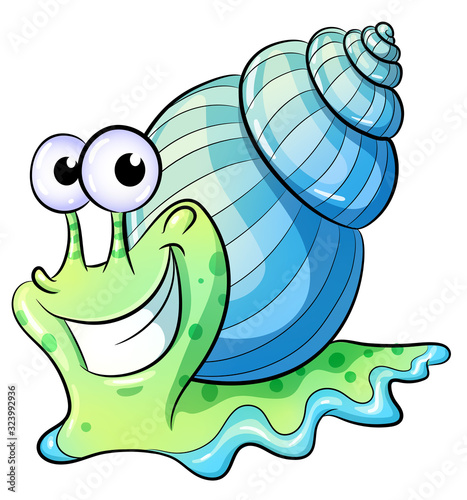 Niedliche Schnecke- Vektor-Illustration