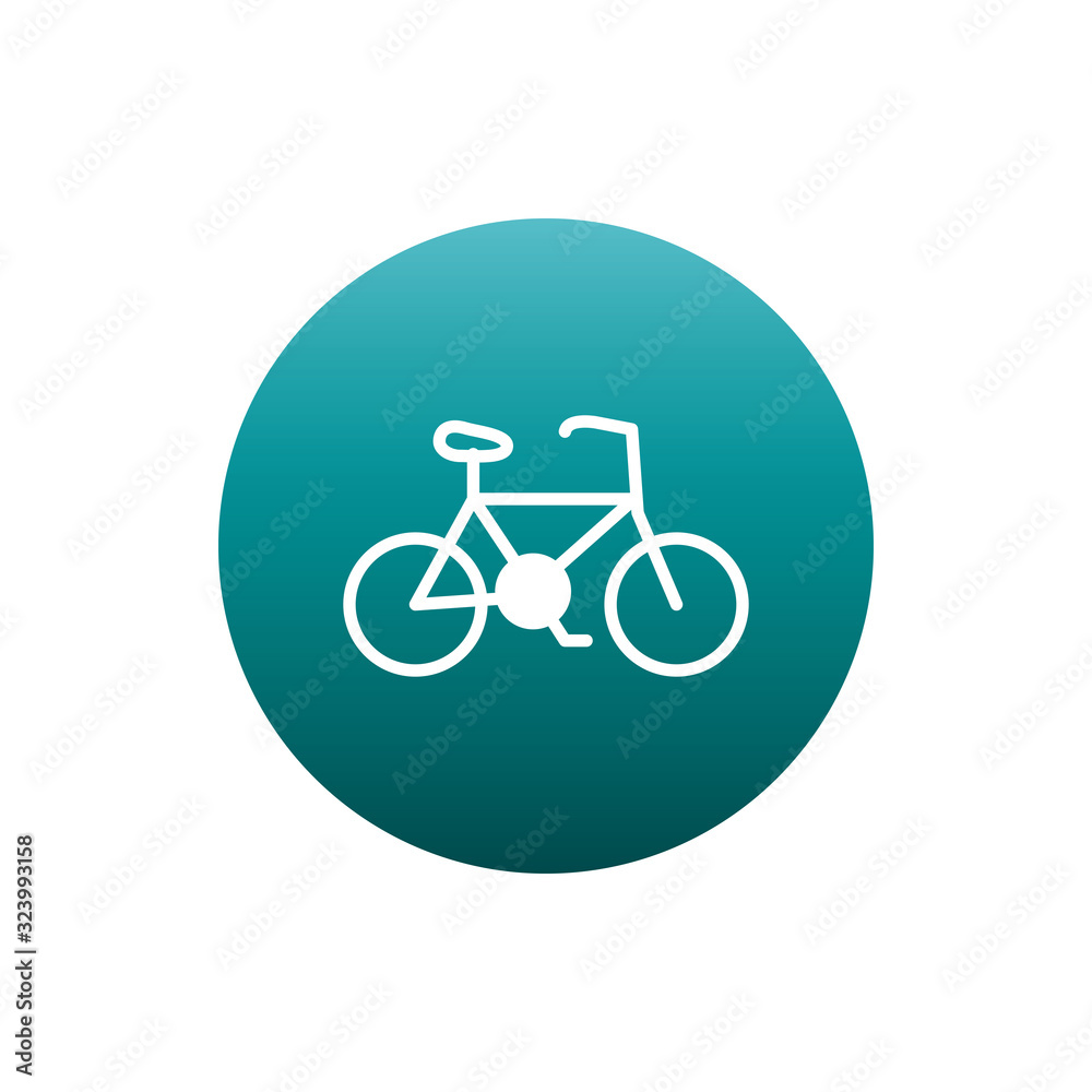 Isolated bike block gradient style icon vector design Isolated bike block gradient style icon vector design