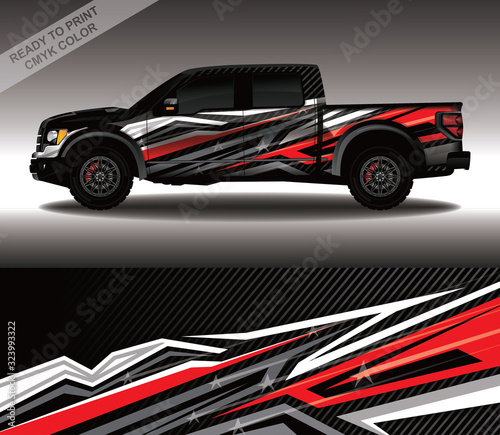 Car wrap decal design vector, custom livery race rally car vehicle sticker and tinting.