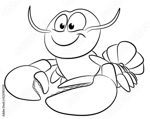 Niedlicher Krebs - Vektor-Illustration