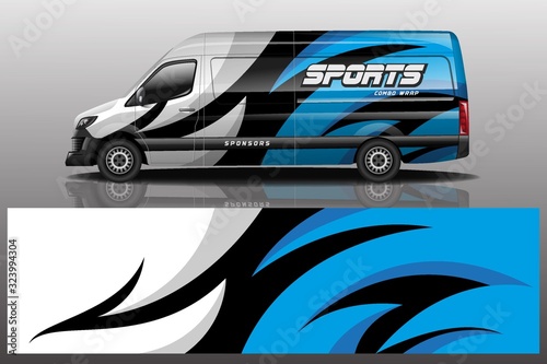 car decal wrap design vector
