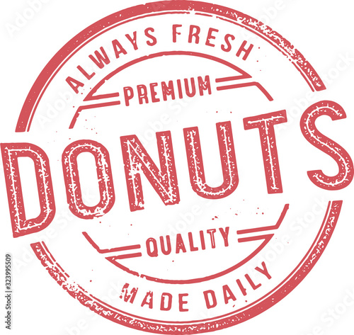 Fresh Baked Donuts Bakery Stamp