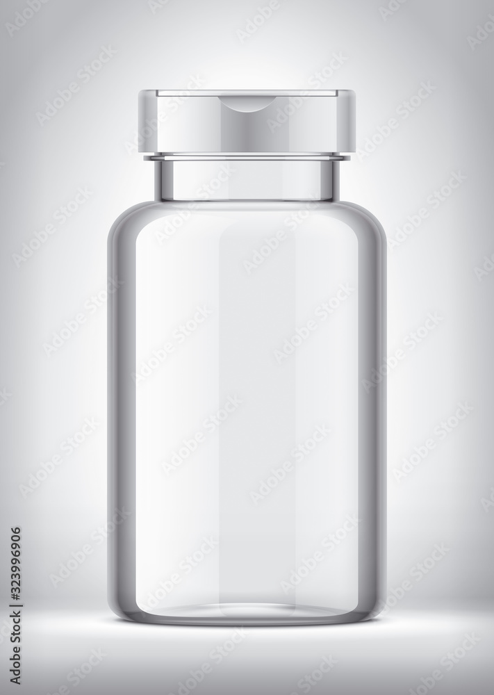Bottle on background. With White Cap. Bottle on background. With White Cap.