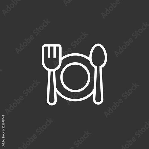 outline calories vector icon.