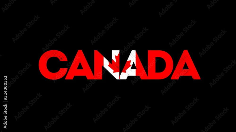 Canada Intro Draw Logo Animation + Alpha Channel Canada Intro Draw Logo Animation + Alpha Channel