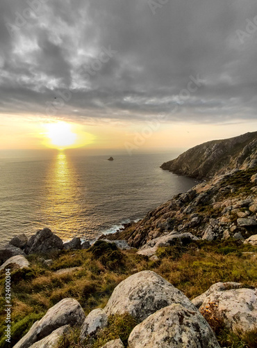 Atardecer en Finisterre, Galicia. Un dia nublado pero bonito.