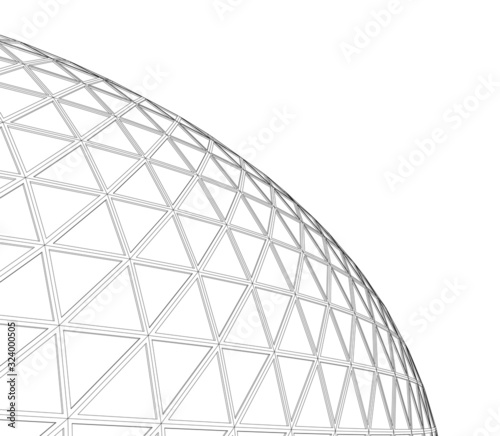 Fototapeta Naklejka Na Ścianę i Meble -  abstract modern architecture, 3d structure 