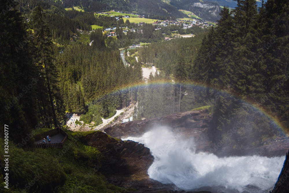 The Krimml Waterfalls in the High Tauern National Park, Salzburg, Austria