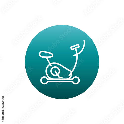 Spinning machine block gradient style icon vector design