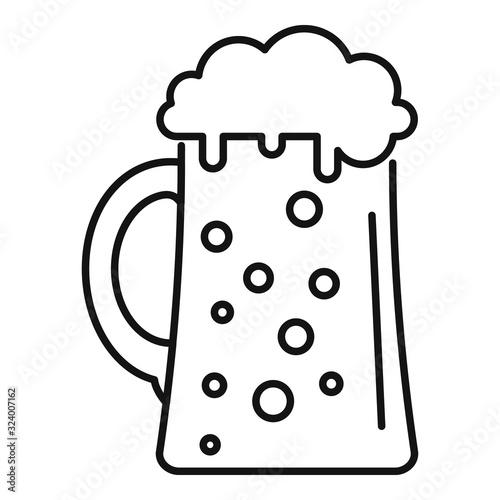 Fresh kvass icon. Outline fresh kvass vector icon for web design isolated on white background