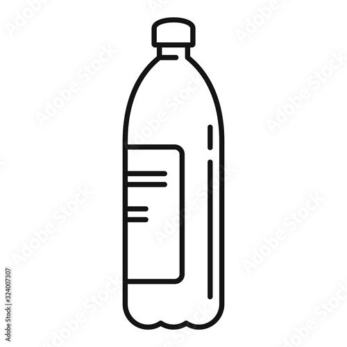 Kvass bottle icon. Outline kvass bottle vector icon for web design isolated on white background