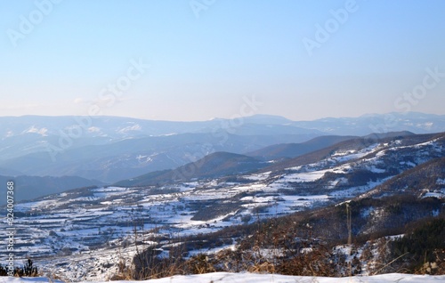 the landscape of the hills, in winter © oljasimovic
