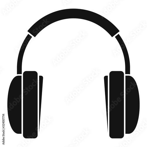 Wireless headphones icon. Simple illustration of wireless headphones vector icon for web design isolated on white background