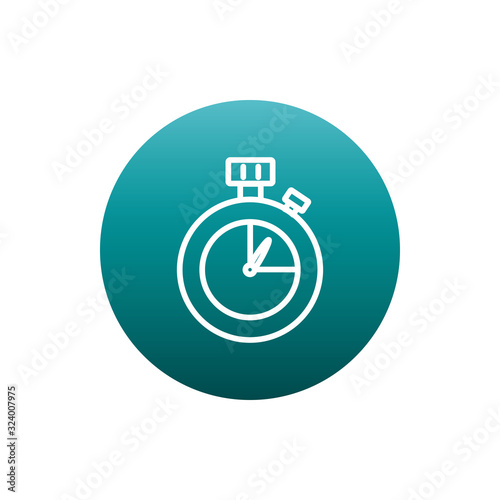Isolated chronometer block gradient style icon vector design