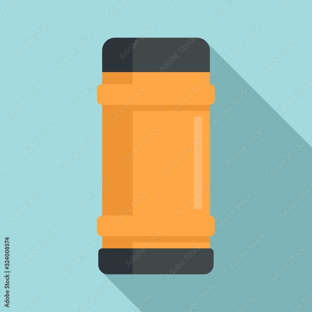 Winter thermo bottle icon. Flat illustration of winter thermo bottle vector icon for web design Winter thermo bottle icon. Flat illustration of winter thermo bottle vector icon for web design