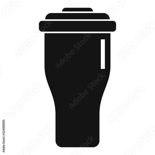 Hot thermo cup icon. Simple illustration of hot thermo cup vector icon for web design isolated on white background