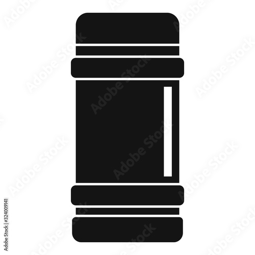 Winter thermo bottle icon. Simple illustration of winter thermo bottle vector icon for web design isolated on white background