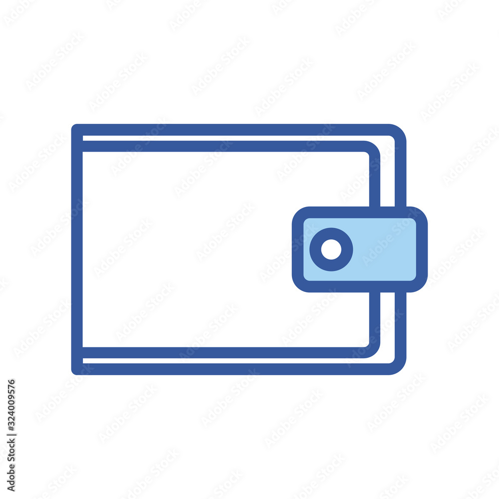 Isolated money wallet line and fill style icon vector design Isolated money wallet line and fill style icon vector design
