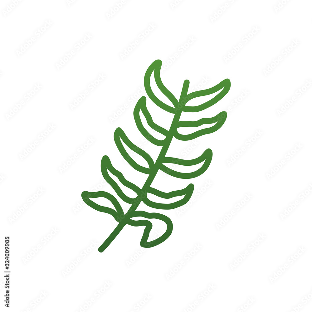 Isolated natural leaves gradient style icon vector design Isolated natural leaves gradient style icon vector design