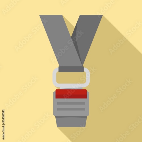 Prevention seatbelt icon. Flat illustration of prevention seatbelt vector icon for web design