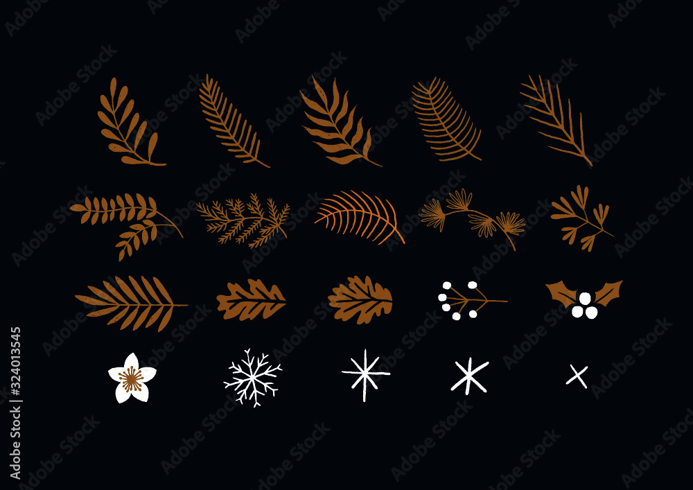 Elementos de Natal e Floral