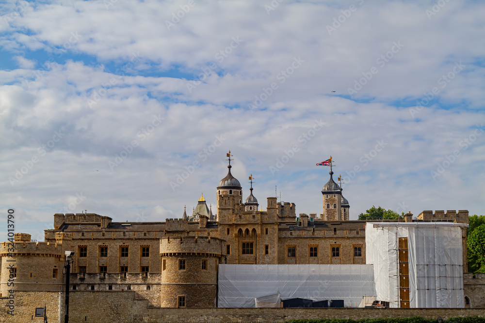 Exterior view of the Tower of London