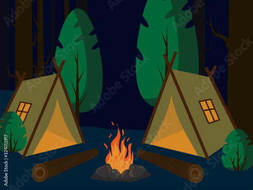 Camping in forest_02