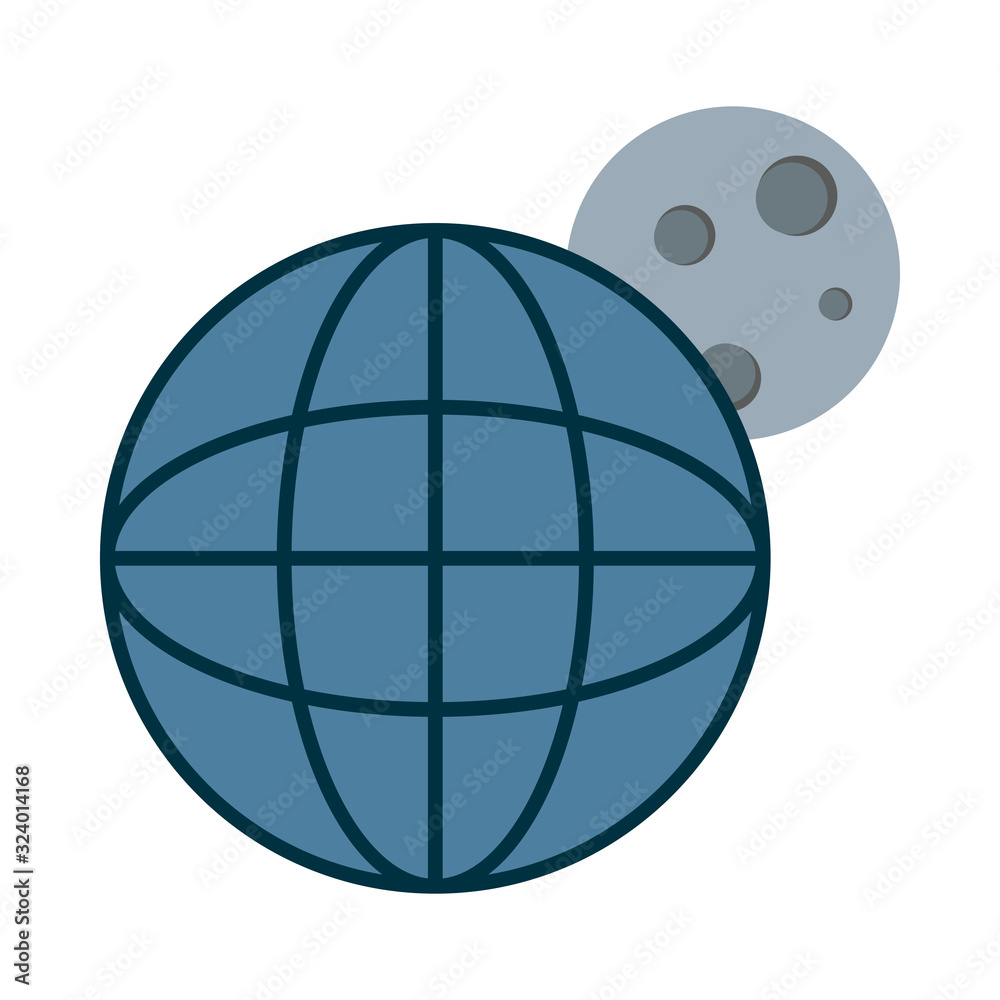 Isolated rocket flat style icon vector design Isolated rocket flat style icon vector design
