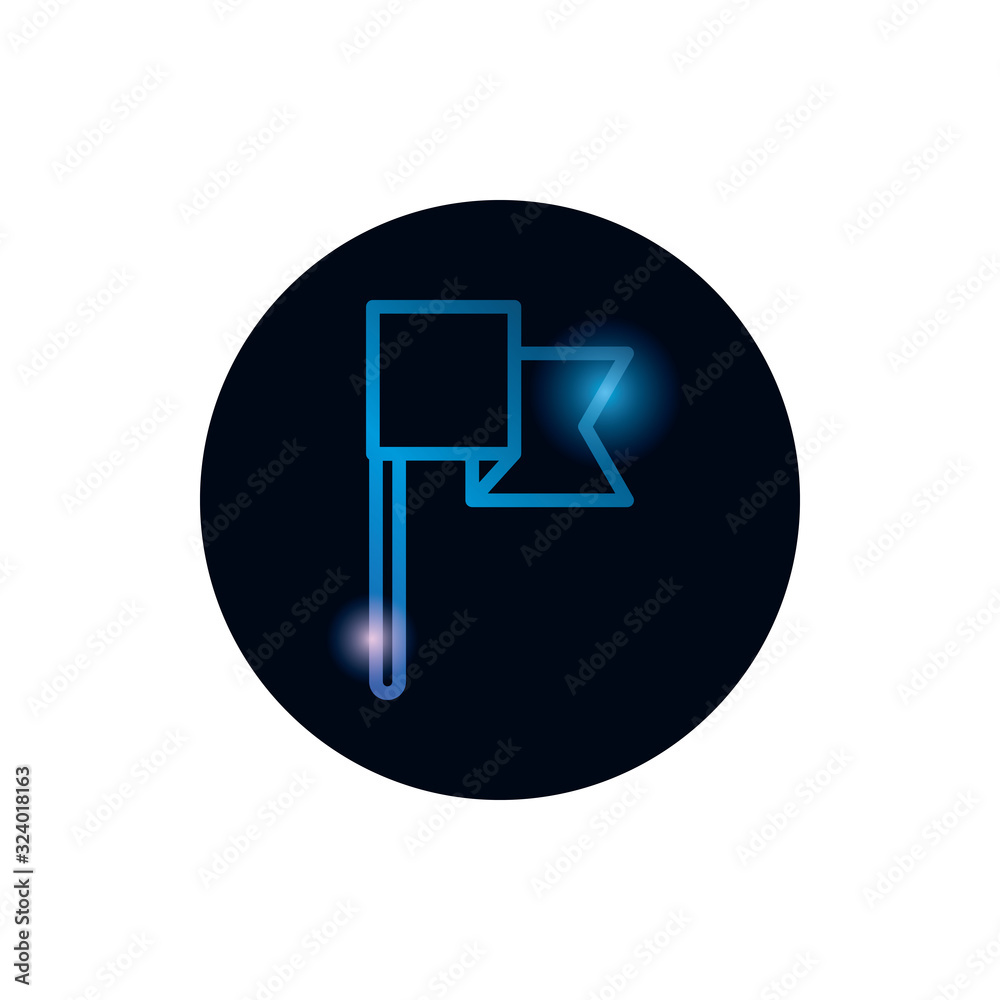Racing flag gradient style icon vector design Racing flag gradient style icon vector design